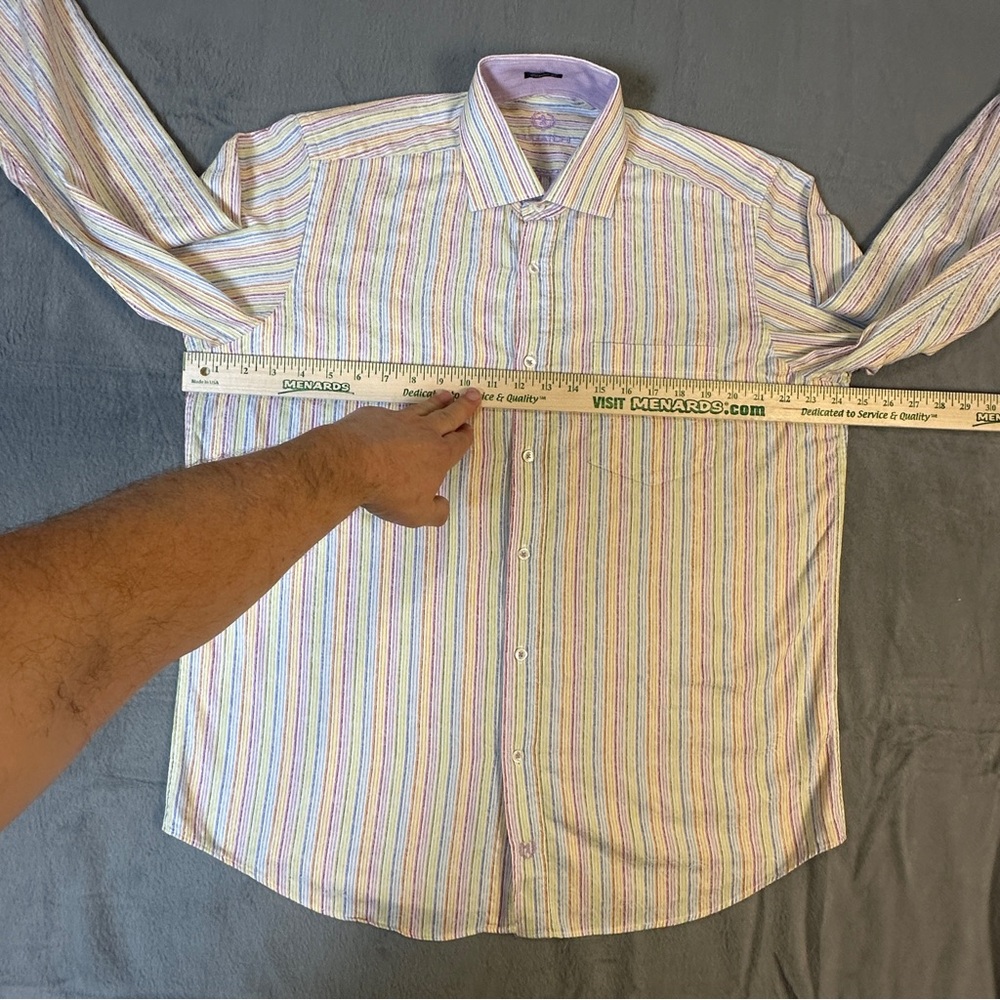 Bugatchi Uomo Multicolor Striped Button Down Shir… - image 3